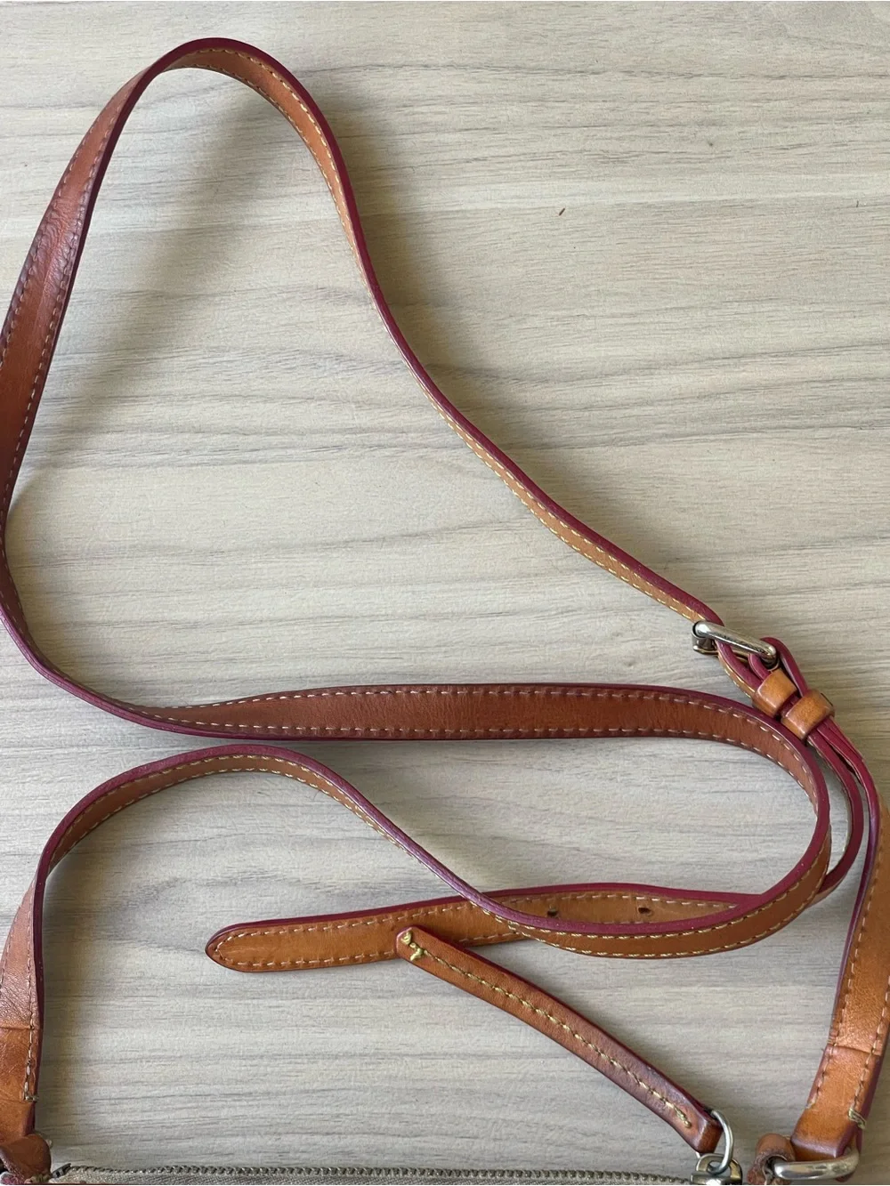 Dooney & Bourke Brown Signature Messenger Crossbody with Tan Trim